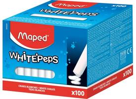 Schoolbordkrijt Maped White'Peps doos á 100 stuks wit