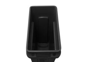 Afvalbak Rubbermaid Slim Jim Vented met luchtsleuven 60 liter zwart