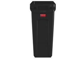Afvalbak Rubbermaid Slim Jim Vented met luchtsleuven 60 liter bruin