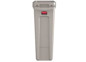 Afvalbak Rubbermaid Slim Jim Vented met luchtsleuven 87 liter beige