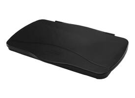 Deksel Rubbermaid Slim Jim Vented gesloten met scharniersysteem zwart