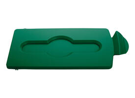 Deksel Rubbermaid Slim Jim Recyclestation gesloten groen
