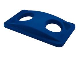 Deksel Rubbermaid Slim Jim Vented inwerpopening voor flesjes en blikjes blauw