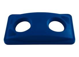 Deksel Rubbermaid Slim Jim Vented inwerpopening voor flesjes en blikjes blauw