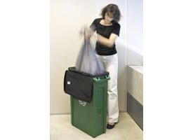 Afvalbak Rubbermaid Slim Jim Vented met luchtsleuven 60 liter groen