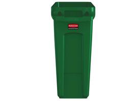 Afvalbak Rubbermaid Slim Jim Vented met luchtsleuven 60 liter groen
