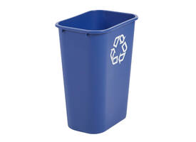 Papierbak Rubbermaid recycling groot 39L blauw