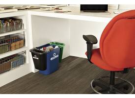 Papierbak Rubbermaid recycling groot 39L blauw