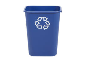 Papierbak Rubbermaid recycling groot 39L blauw