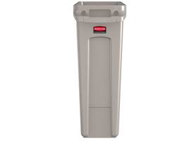 Afvalbak Rubbermaid Slim Jim Vented met luchtsleuven 60 liter beige