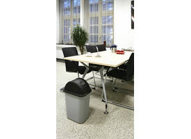 Deksel Rubbermaid groot 39L zwart