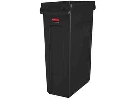 Afvalbak Rubbermaid Slim Jim Vented met luchtsleuven 87 liter bruin