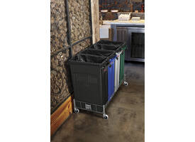 Afvalbak Rubbermaid Slim Jim Vented met luchtsleuven 87 liter groen