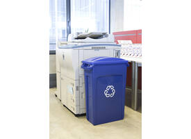Afvalbak Rubbermaid Slim Jim Vented met luchtsleuven 87 liter blauw