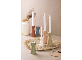 Kandelaar Creativ Company hout conisch 14.5cm
