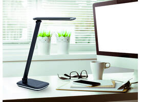 Bureaulamp MAUL Jazzy LED voet dimbaar + USB-poort zwart