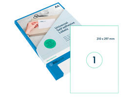 Etiket Rillprint 210x297mm mat transparant 25 stuks