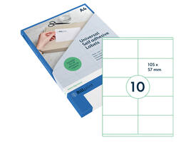 Etiket Rillprint 105x57mm mat transparant 250 stuks