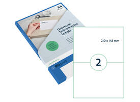 Etiket Rillprint 210x148mm mat transparant 50 stuks