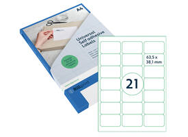 Etiket Rillprint 63.5x38.1mm mat transparant 525 stuks