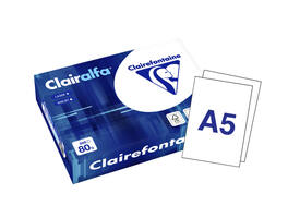 Kopieerpapier Clairefontaine Clairalfa A5 80gr wit 500 vel