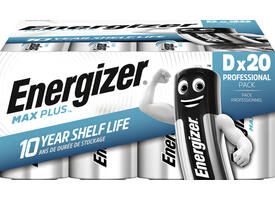 Batterij Energizer Max Plus 20x D alkaline