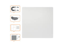 Whiteboard Nobo frameloos modulair 45x45cm