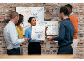 Whiteboard Nobo frameloos modulair 45x45cm