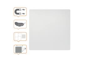 Whiteboard Nobo frameloos modulair 45x45cm