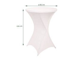 Tafelrok BRASQ voor statafel 80cm wit