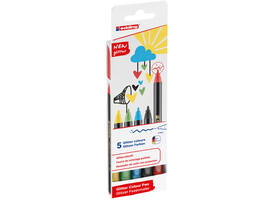 Fineliner edding 1200 fijn glitter assorti set à 5 stuks