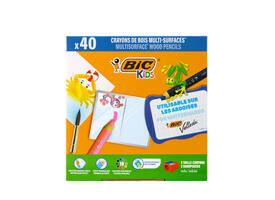 Kleurpotloden Bickids Multi Surface + 2 puntenslijpers ass 10kl 40st