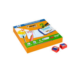 Kleurpotloden Bickids Multi Surface + 2 puntenslijpers ass 10kl 40st