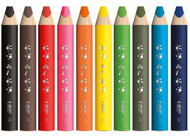 Kleurpotloden Bickids Multi Surface + 2 puntenslijpers ass 10kl 40st