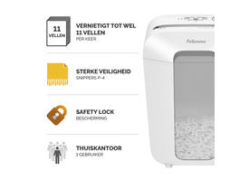 Papiervernietiger Fellowes Powershred LX70 snippers 4x40mm wit