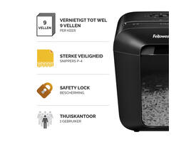 Papiervernietiger Fellowes Powershred LX50 snippers 4x37mm zwart