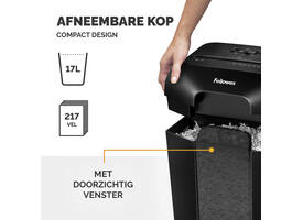 Papiervernietiger Fellowes Powershred LX50 snippers 4x37mm zwart