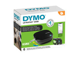 Labelprinter Dymo LetraTag 200B draagbaar bluetooth 12mm zwart promopack