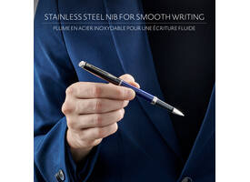Rollerpen Waterman Hémisphère Colour Blocking black en blue CT fijn