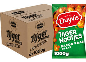Tijgernootjes Duyvis  bacon kaas zak 1kg