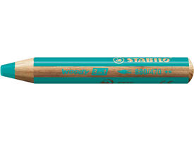 Kleurpotloden STABILO 880 woody 3 in 1 multitalent turquois