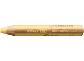 Kleurpotloden STABILO 880 woody 3 in 1 multitalent pastel geel