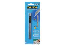 Snijmes Olfa SAC-1 9mm met metalen houder blister à 1 stuk