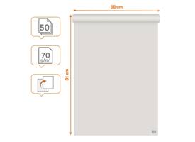 Flipoverpapier Nobo gerecycled 58x81cm dubbelzijdig rol 50 vel