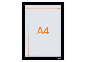 Infokader Nobo zelfklevend A4 zwart 2 stuks