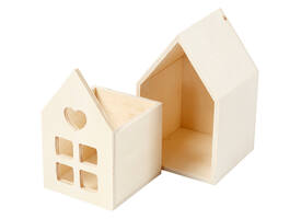 Huis met lade Creativ Company 10.8x6.8 cm hout