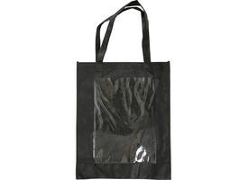 Tas Creativ Company 42x34x12cm met plastic voorkant zwart