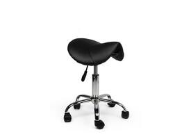 Zadelkruk Office laag harde wielen zw