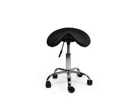 Zadelkruk Office laag harde wielen zw