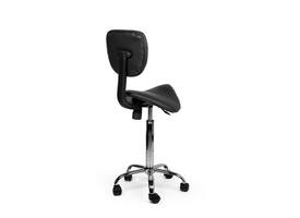 Zadelkruk Office rugleuning medium harde wielen zw